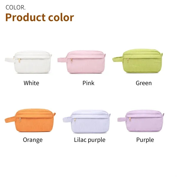 Corduroy Makeup Bag