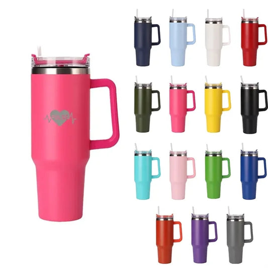 40oz Insulated Tumbler With Straw