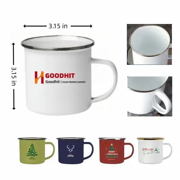 12oz Thickened Enamel Mug with Rolled Edge