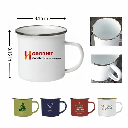 12oz Thickened Enamel Mug with Rolled Edge