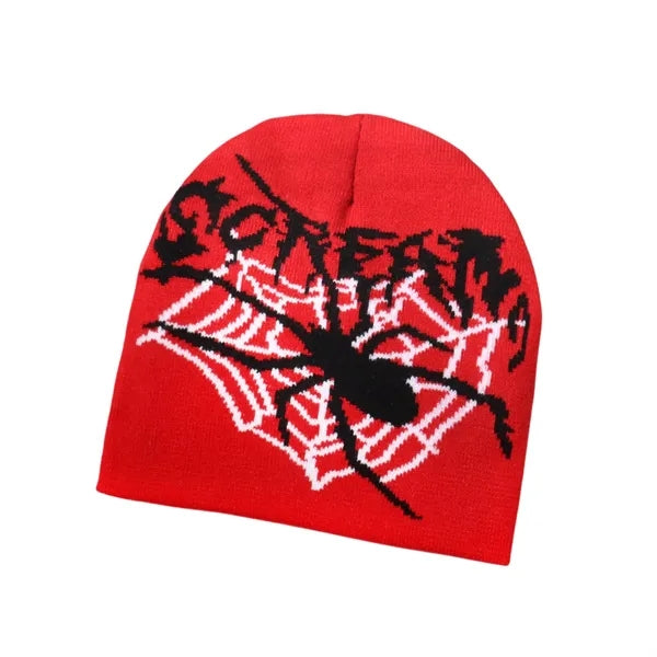 Spider Web Beanie Knitted Hat