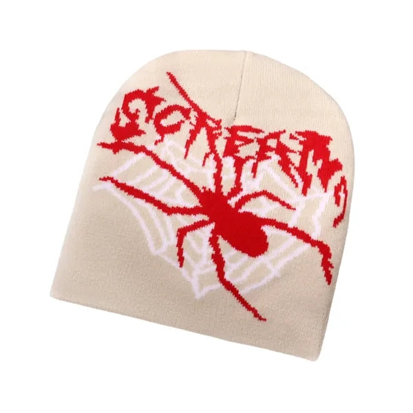 Spider Web Beanie Knitted Hat