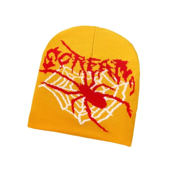 Spider Web Beanie Knitted Hat