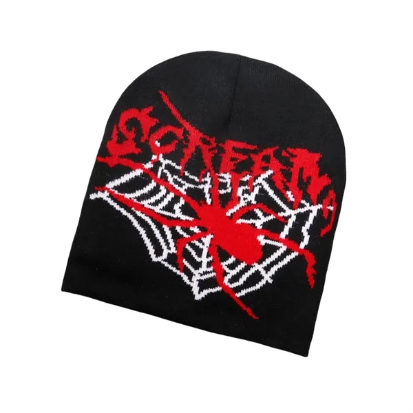 Spider Web Beanie Knitted Hat