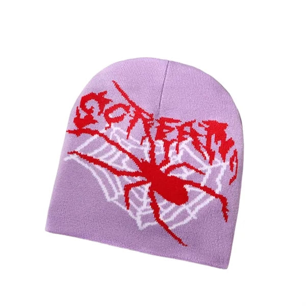 Spider Web Beanie Knitted Hat