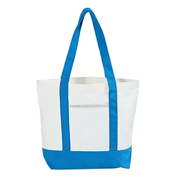 12 Oz Canvas Boat Tote Bag With Front Pocket
