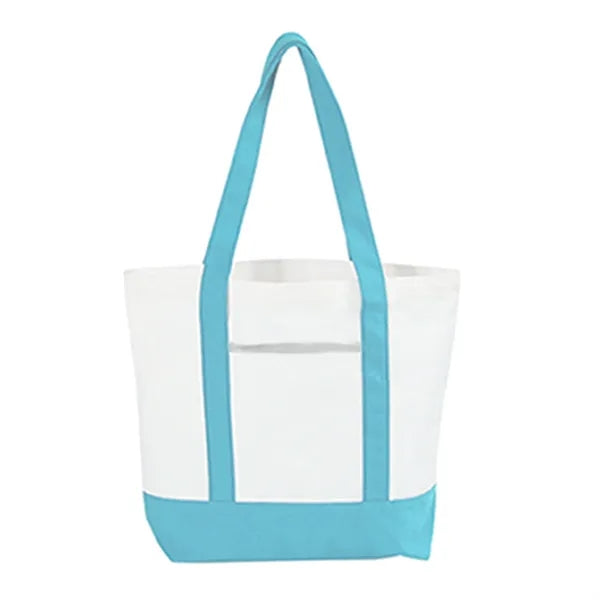 12 Oz Canvas Boat Tote Bag With Front Pocket