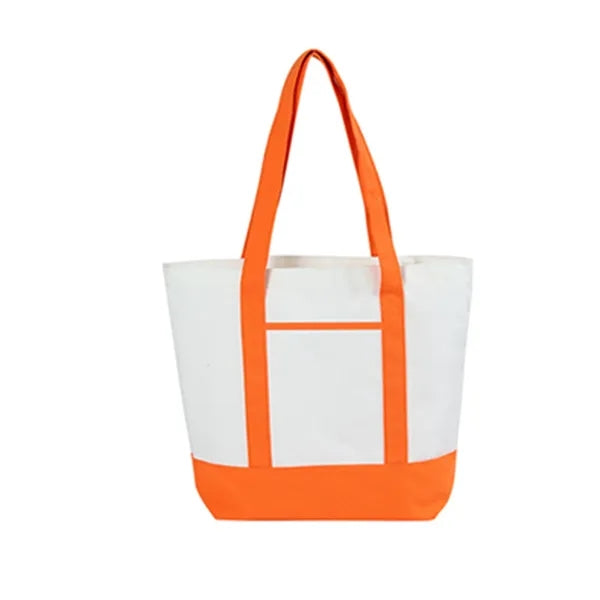 12 Oz Canvas Boat Tote Bag With Front Pocket