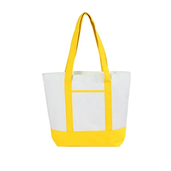 12 Oz Canvas Boat Tote Bag With Front Pocket