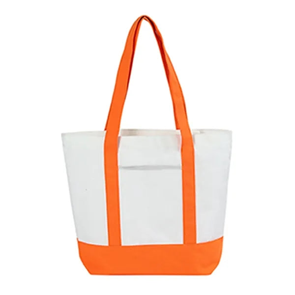 12 Oz Canvas Boat Tote Bag With Front Pocket