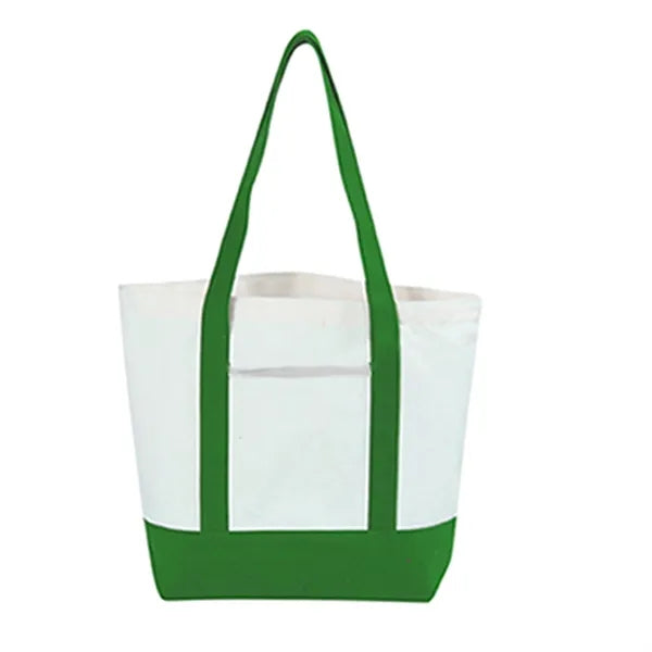 12 Oz Canvas Boat Tote Bag With Front Pocket