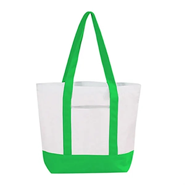 12 Oz Canvas Boat Tote Bag With Front Pocket