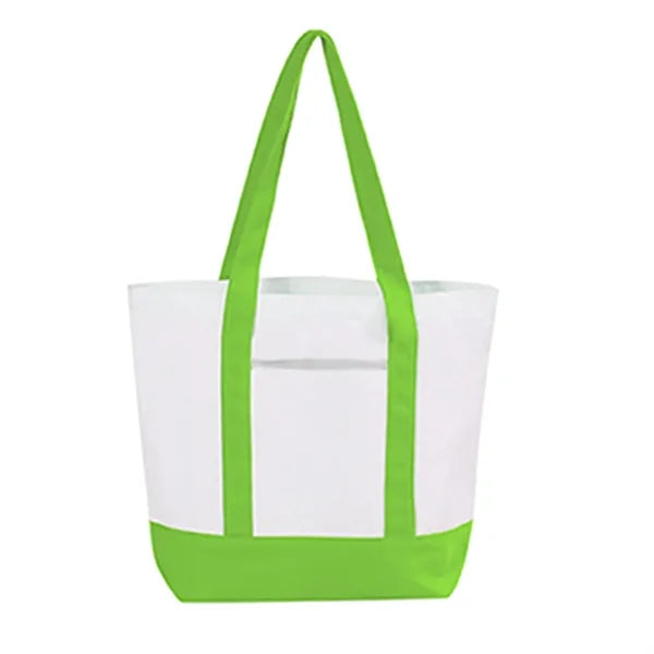 12 Oz Canvas Boat Tote Bag With Front Pocket
