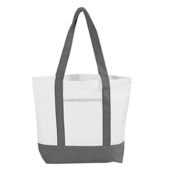 12 Oz Canvas Boat Tote Bag With Front Pocket