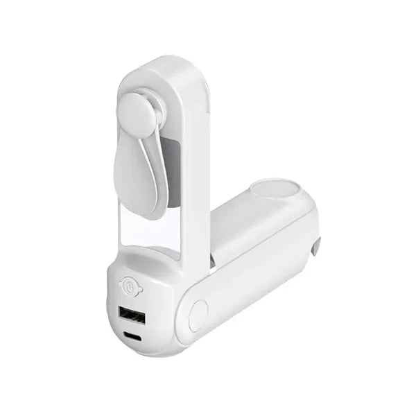 Multifunctional Portable Fan with Flashlight and Power Bank
