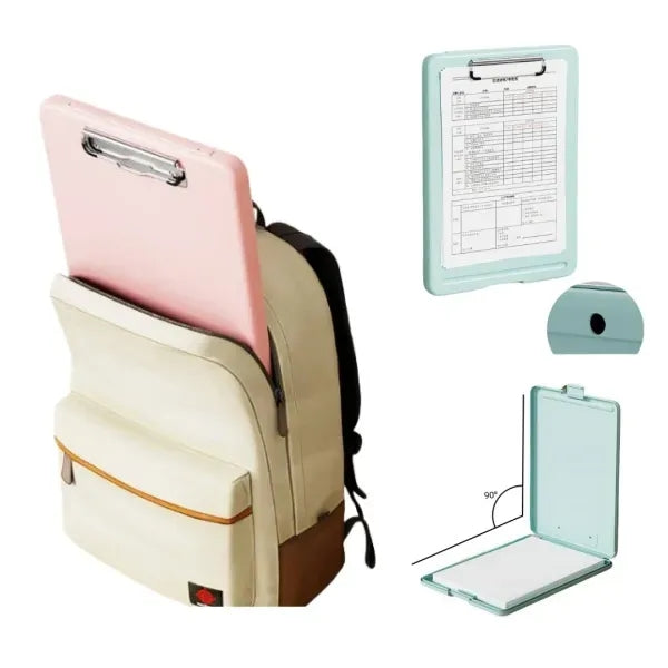 A4 Size Waterproof File Folder w/Clip and Pen Slots