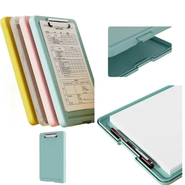 A4 Size Waterproof File Folder w/Clip and Pen Slots