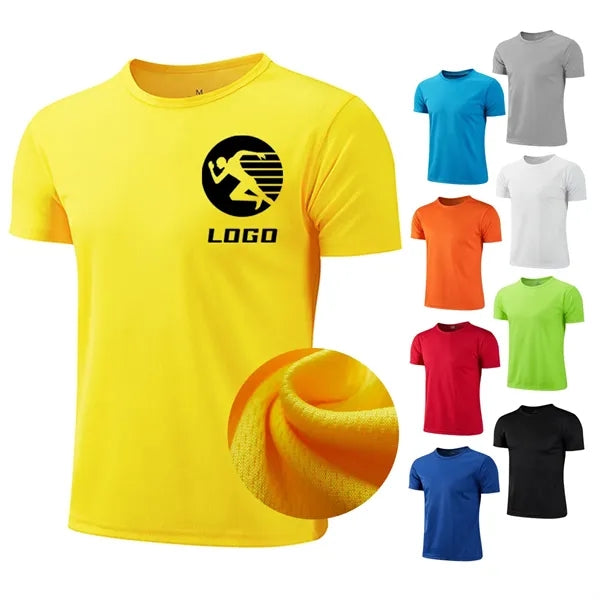 Unisex Lightweight Quick-Dry Short Sleeve Sports T-Shirt
