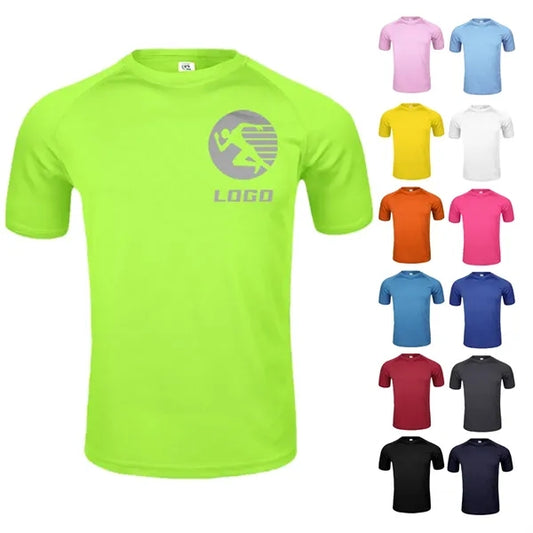 Unisex Quick-Dry Round Neck Sports T-Shirt