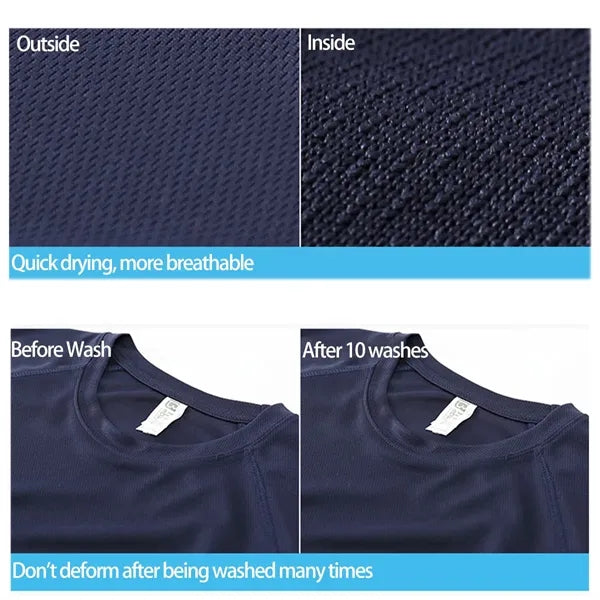 Unisex Quick-Dry Round Neck Sports T-Shirt