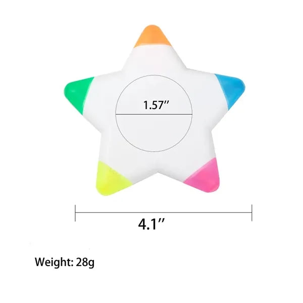 Star Multi 5 In 1 Coloured Highlighter