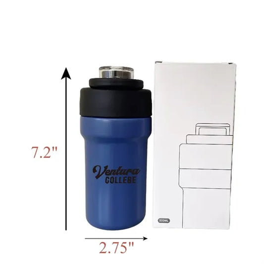 304 17 Oz Coffee Cup With Straw Outdoors
