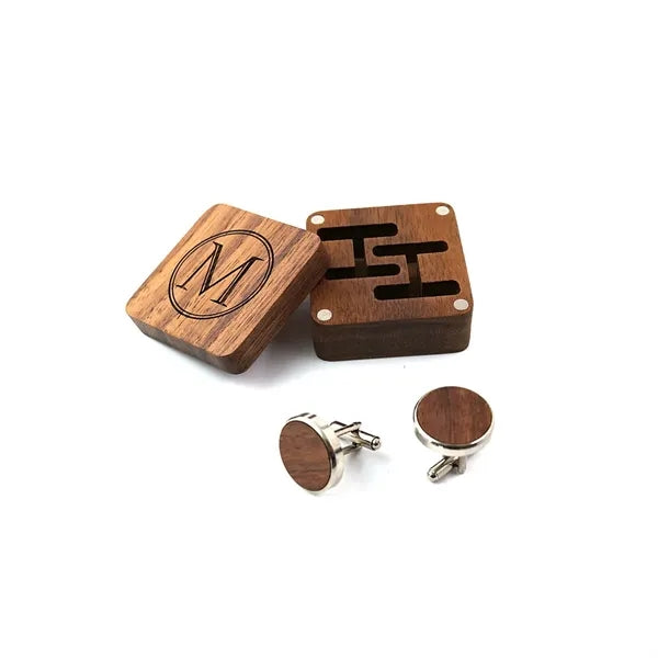 Men's Initials Silver Cufflinks