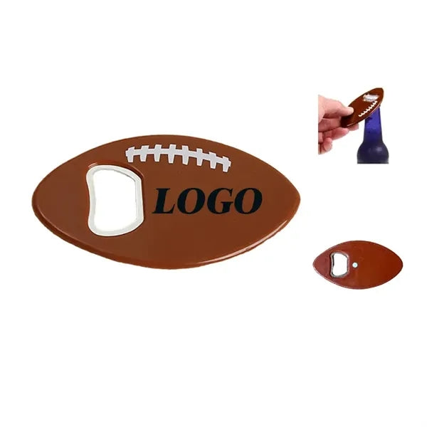 American Football Shaped Bottle Opener with Magnet