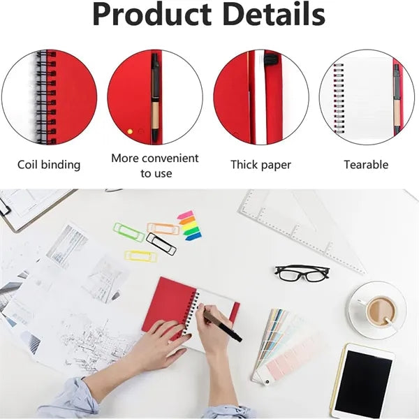 Spiral Notebook with Sticky Notes