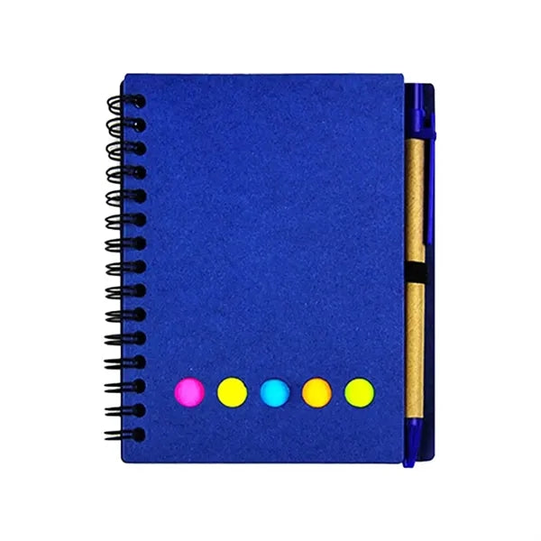 Spiral Notebook with Sticky Notes