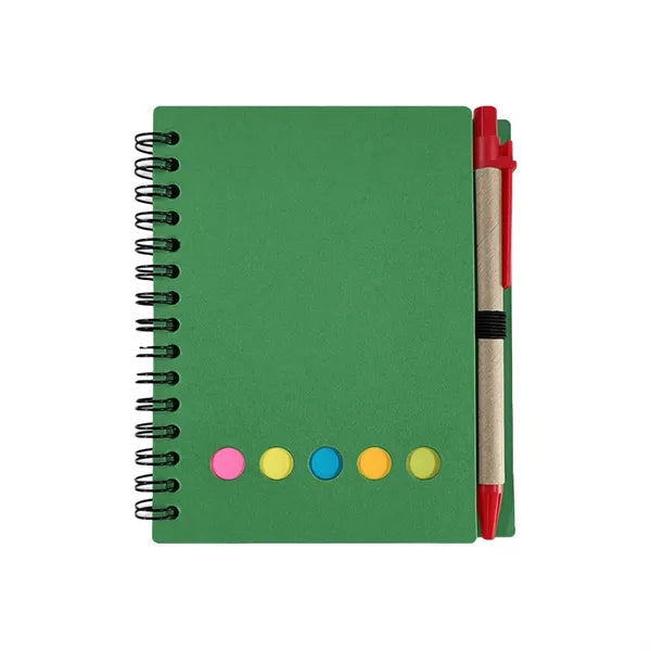 Spiral Notebook with Sticky Notes