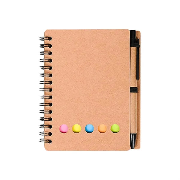 Spiral Notebook with Sticky Notes