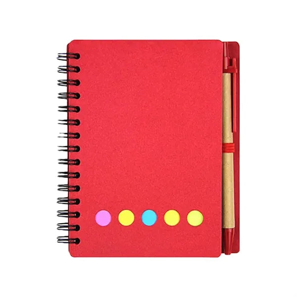 Spiral Notebook with Sticky Notes