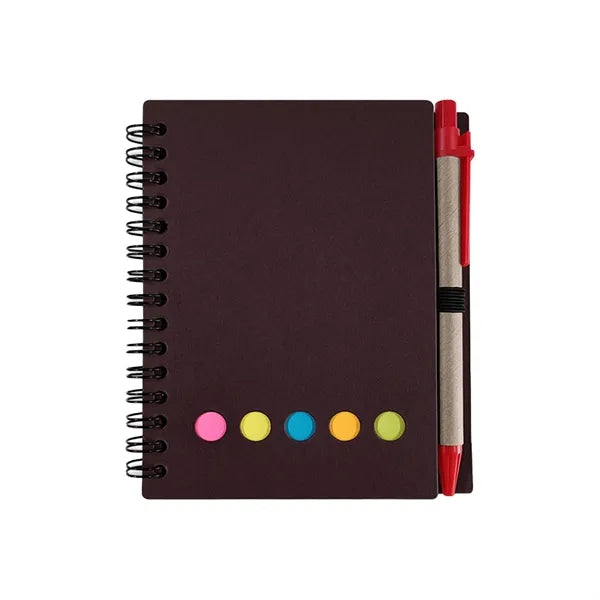 Spiral Notebook with Sticky Notes