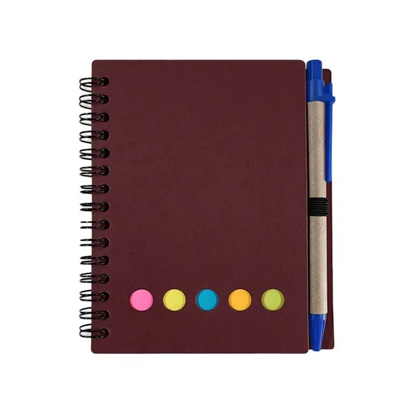 Spiral Notebook with Sticky Notes