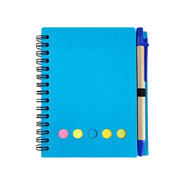 Spiral Notebook with Sticky Notes