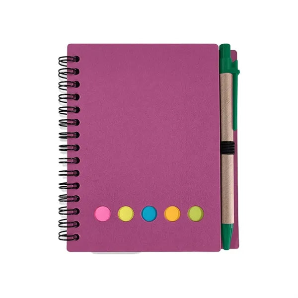 Spiral Notebook with Sticky Notes