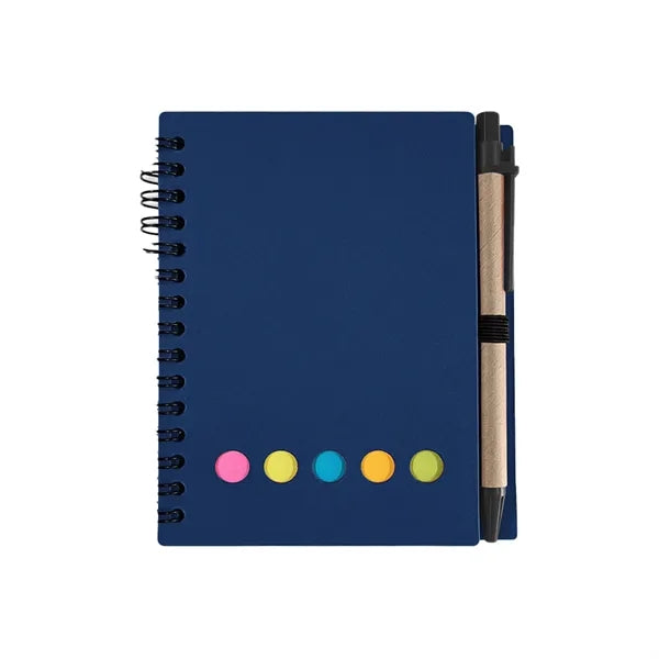 Spiral Notebook with Sticky Notes