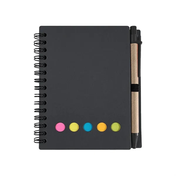 Spiral Notebook with Sticky Notes