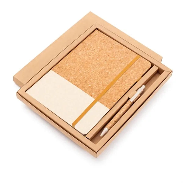 Eco-friendly Hardcover A5-sized Notebook & Pen in Gift Box
