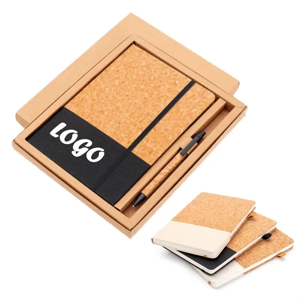 Eco-friendly Hardcover A5-sized Notebook & Pen in Gift Box