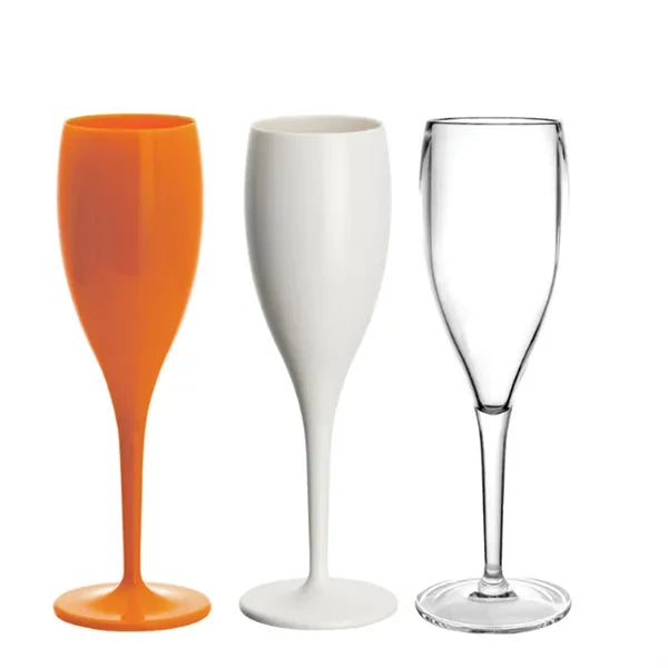 6 oz Shatterproof Plastic Champagne Flutes Party Drinkware