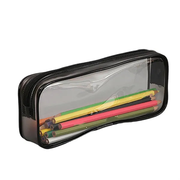 Clear PVC Zipper Pencil Cosmetic Storage Bag