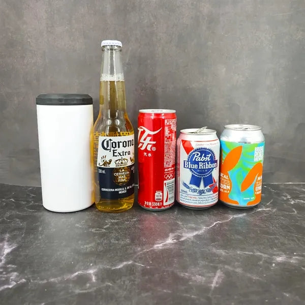 16 Oz Stainless Steel Can Cooler With Lid