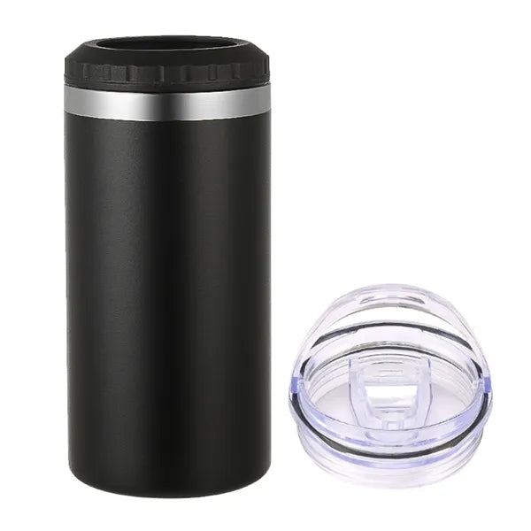 16 Oz Stainless Steel Can Cooler With Lid