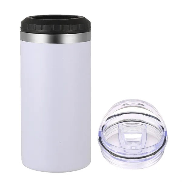 16 Oz Stainless Steel Can Cooler With Lid