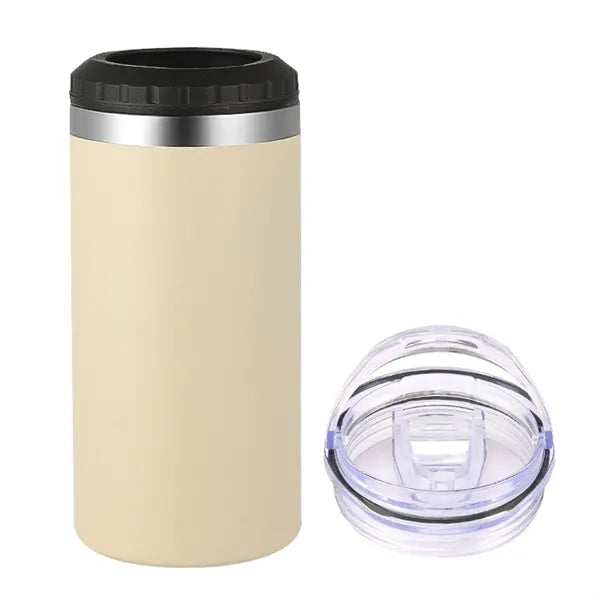 16 Oz Stainless Steel Can Cooler With Lid