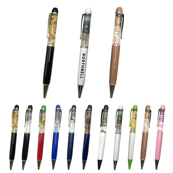 3D Floater Liquid Ballpoint Pen with Custom Background