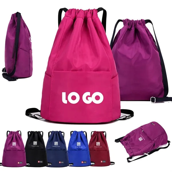 Nylon Drawstring Backpack
