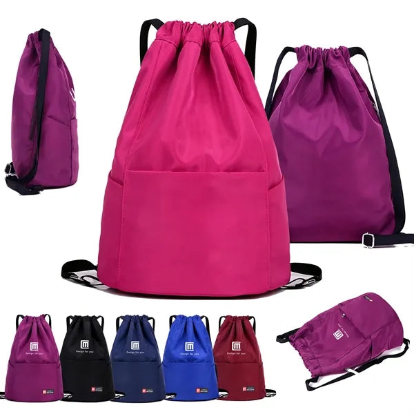 Nylon Drawstring Backpack
